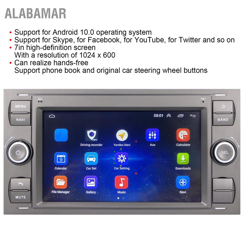 alabamar-7inรถสเตอริโอสำหรับandroid10-0-wifi-bluetooth-4-0-media-player-hdหน้าจอสัมผัสระบบนำทางgps