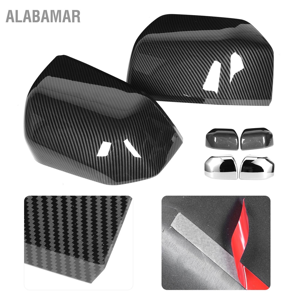 alabamar-กระจกมองหลังกระจกมองข้างฝาครอบกรอบตกแต่งพอดีสำหรับ-ford-f150-2015-2020