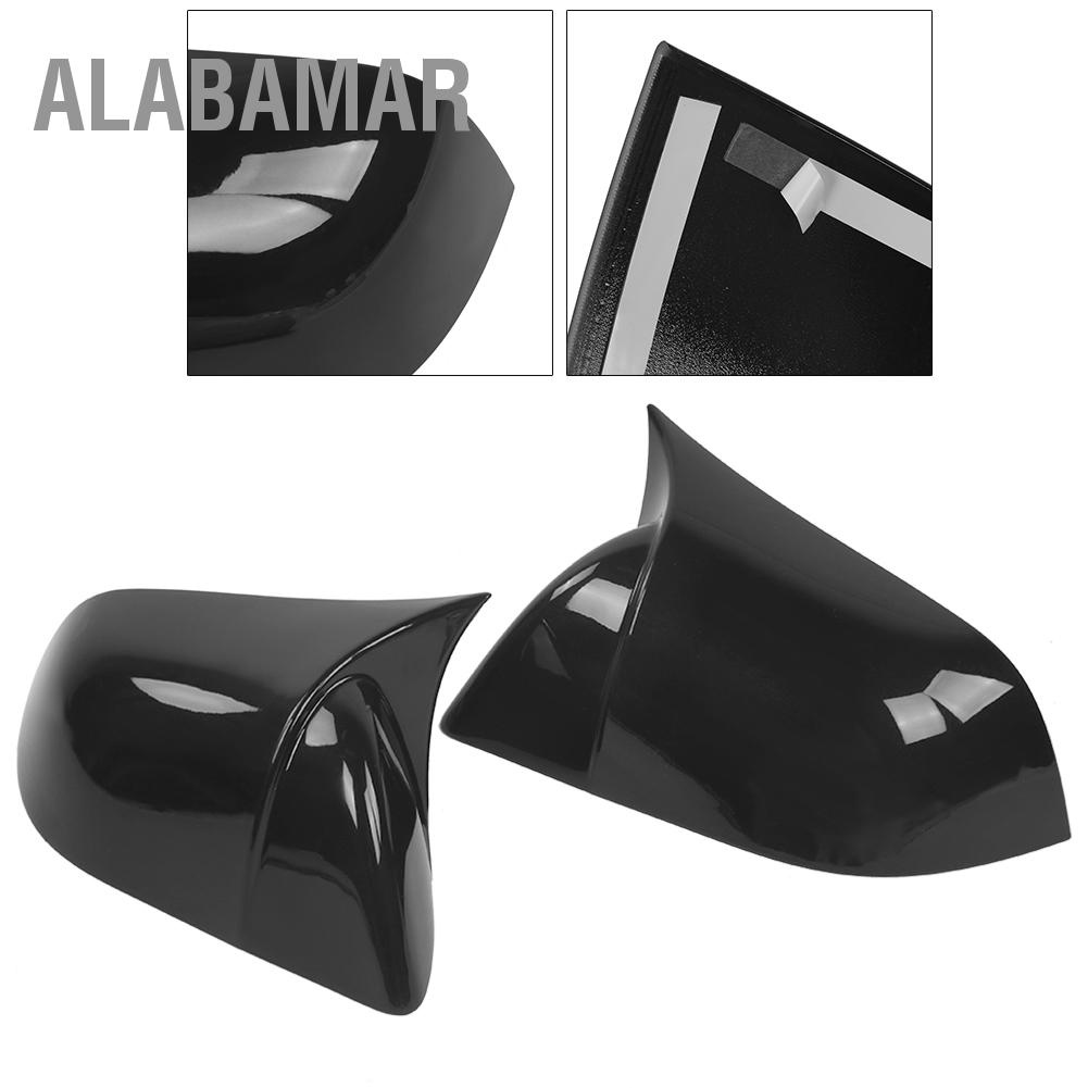 alabamar-ฝาครอบกระจกมองหลังด้านซ้ายและขวาสีดำเงา-add-on-shell-fit-สำหรับ-tesla-รุ่น-3-17-20