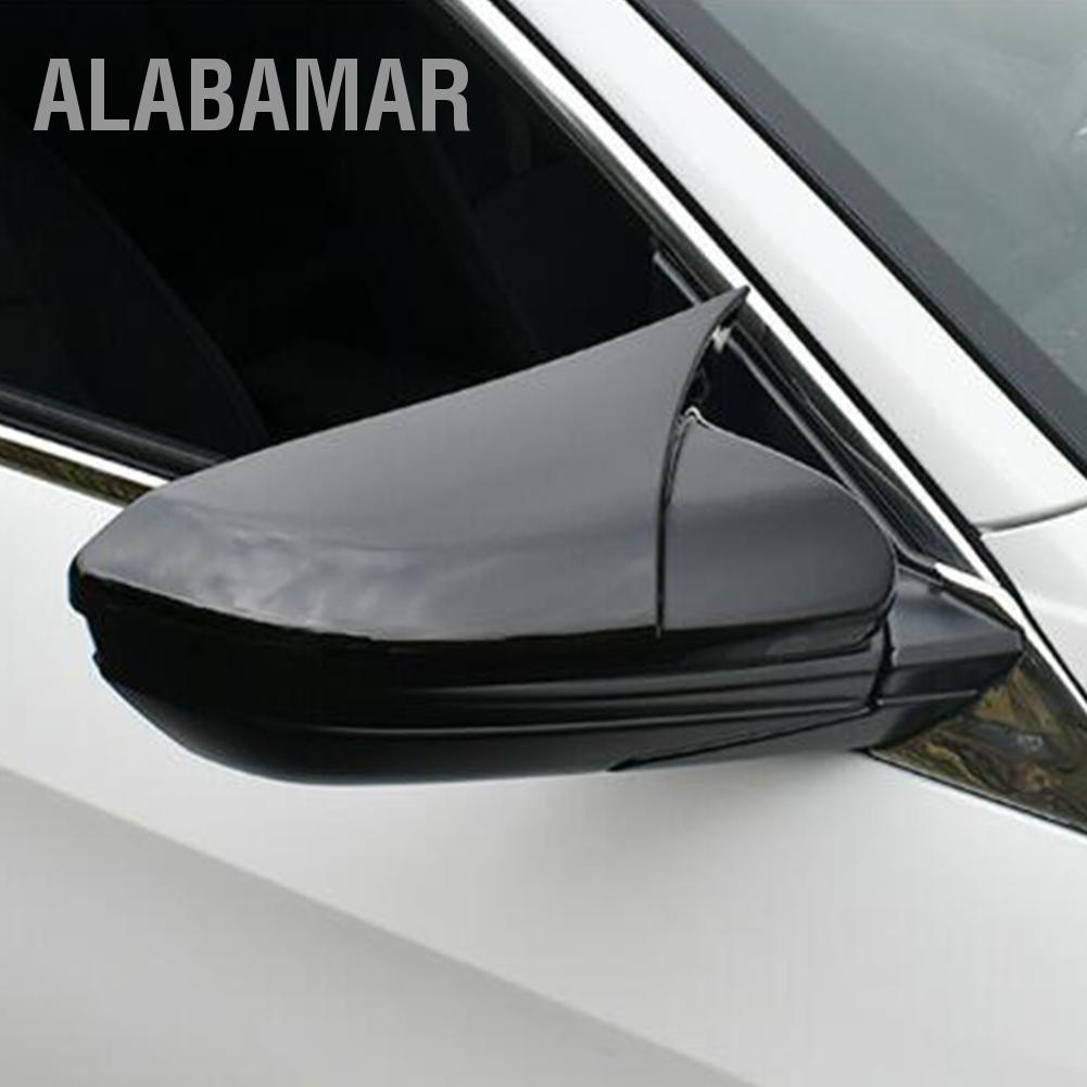 alabamar-ฝาครอบกระจกมองหลังด้านซ้ายและขวาสีดำเงา-add-on-shell-fit-สำหรับ-tesla-รุ่น-3-17-20