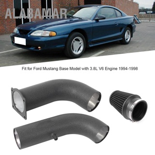 ALABAMAR Air Intake Kit รถกรองอากาศท่อ Clamp ชุดการปรับเปลี่ยน Fit สำหรับ Ford Mustang ฐานรุ่น 3.8L V6 เครื่องยนต์ 1994-1998
