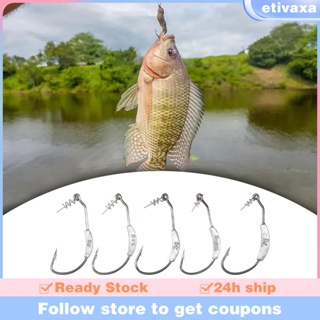 [Etivaxa] ตะขอเบ็ดตกปลา เหล็กคาร์บอน 20 ชิ้น