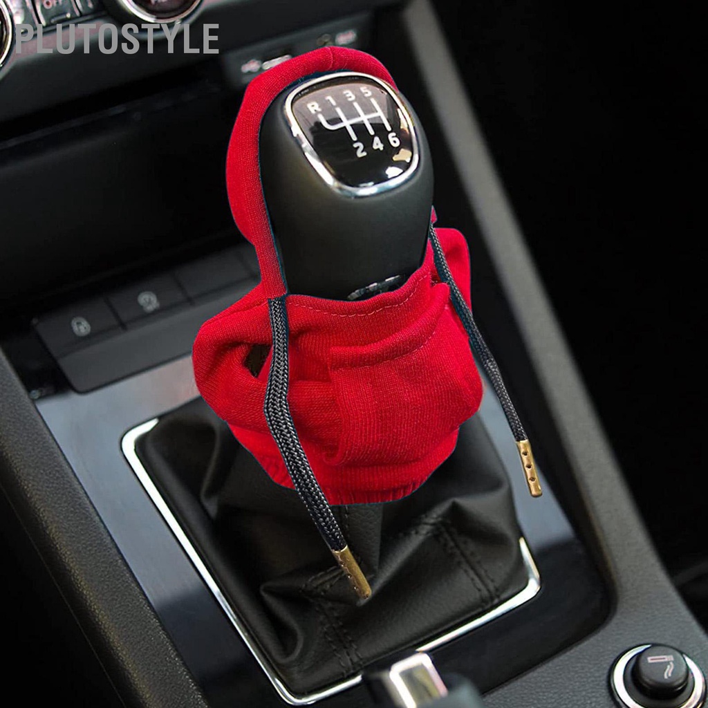 plutostyle-hoodie-เกียร์รถเกียร์-shift-cover-แฟชั่น-รถ-knob-สำหรับรถ-shifter-อุปกรณ์ตกแต่งภายในรถยนต์