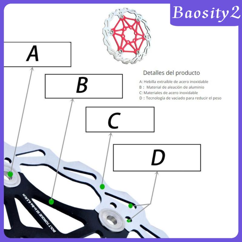 baosity2-ดิสก์เบรกโรเตอร์-อุปกรณ์เสริมจักรยาน-160-มม-ประเภทลอยน้ํา-ตัวเลือกสี