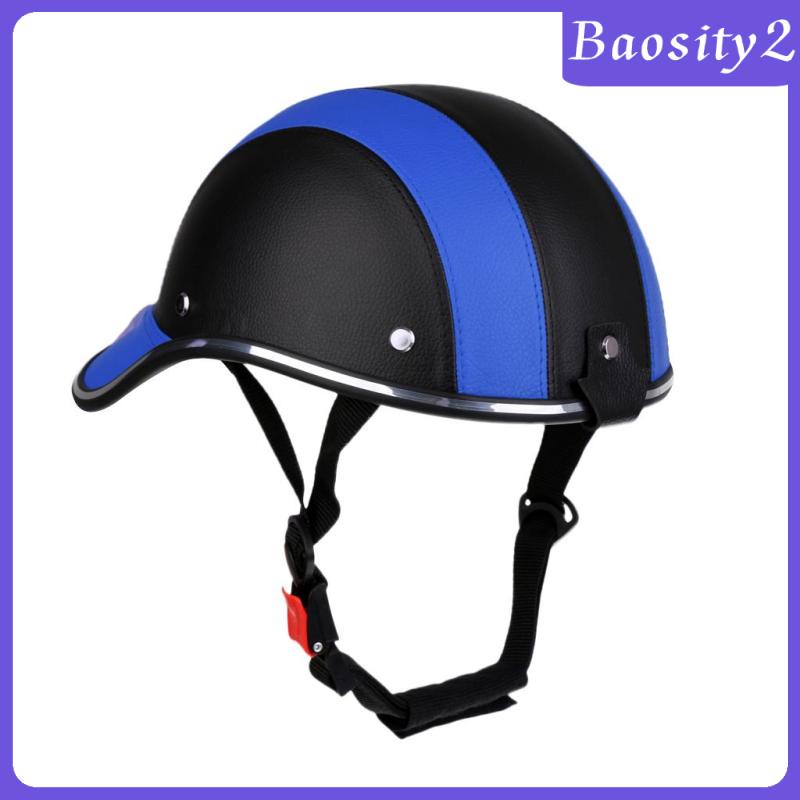 baosity2-หมวกเบสบอล-หนัง-pu-แบบเปิดครึ่งนิ้ว-สําหรับขี่รถจักรยานยนต์