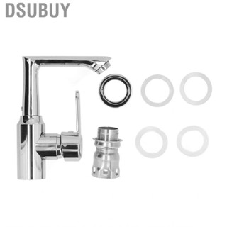 Dsubuy G1/4Inch Kitchen Water Tap Stainless Steel Hot And Cold Mixer 360 Degree Rotation Saving Sink For