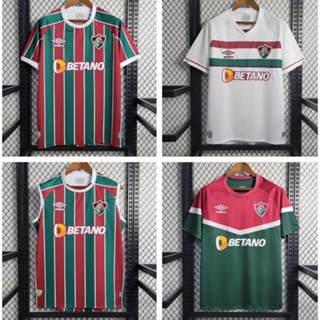 เสื้อกีฬาแขนสั้น ลายทีมชาติฟุตบอล Fluminense Home Away Fan Version 23-24 ชุดเหย้า