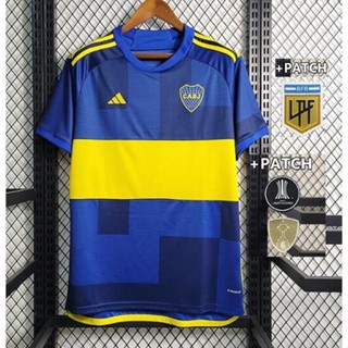 เสื้อกีฬาแขนสั้น ลายทีมฟุตบอล Boca Juniors Away Fans Issue Kit 23 24 ชุดเยือน สําหรับผู้ชาย