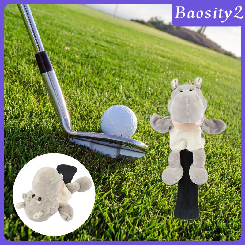 baosity2-ผ้าคลุมหัวไม้กอล์ฟ-ฮิปโป-สีเทา-สําหรับไม้กอล์ฟ-460cc