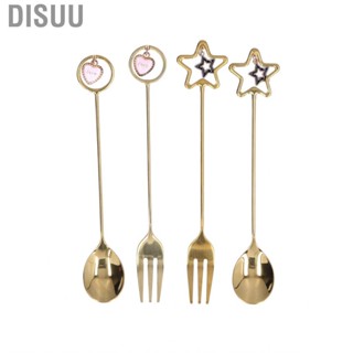 Disuu 4Pcs/set Innovative Star Pendant Coffee  Heart Shaped Dessertk US