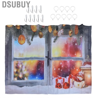 Dsubuy Winter Curtain Christmas 3D Digital Printing Blackout Home New