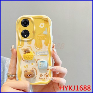 เคส Oppo A78 4G เคสโทรศัพท์มือถือ ซิลิโคนนิ่ม tpu ลายตุ๊กตาครีม 3D สําหรับ NYGZ