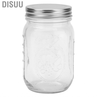 Disuu 500ml  Storage Jar Clear Glass Canning With Sealed Lid For Honey Jam G