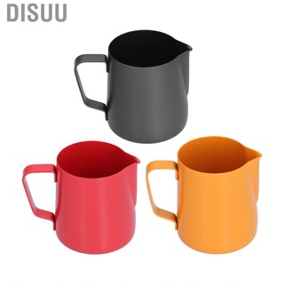 Disuu Frothing Pitcher  Stainless Steel + PTFE Jug Exquisite with Comfortable Handle for Home  Kitchen