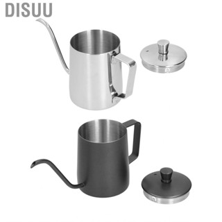 Disuu 350ml PTFE Coffee Kettle With Lid 304 Stainless Steel Pour Over Pot New