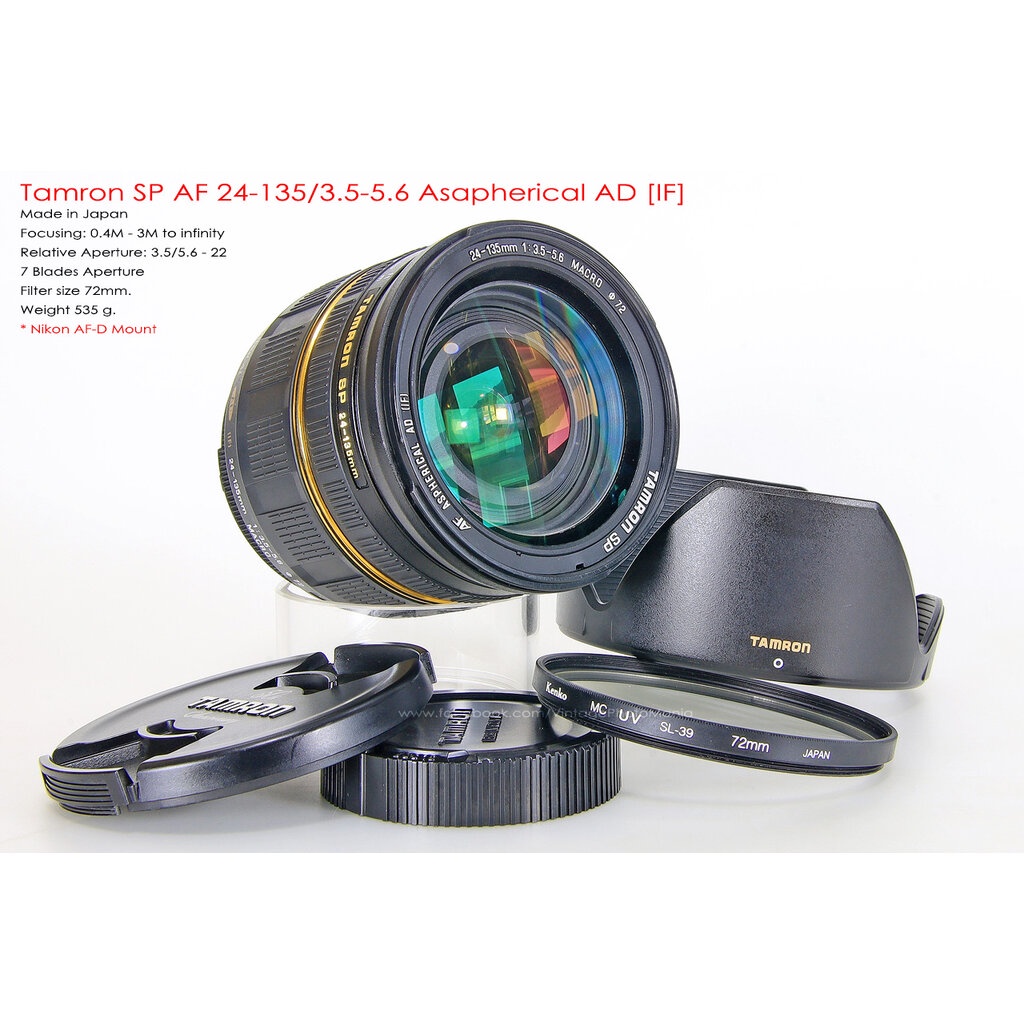Tamron SP AF 24-135/3.5-5.6 Aspherical AD[IF]*Nikon AF-D Mount | Shopee ...