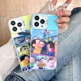 Crayon Shin-chan phone case for iPhone 11 13 14 cases iPhone14promax กันกระแทก เคส compatible for iPhone 14 13 12 11 Pro max xr เคส iPhone 13 12Pro 12promax ล่าสุด เคสไอโฟน11 เคสไอโฟน13 pro max case
