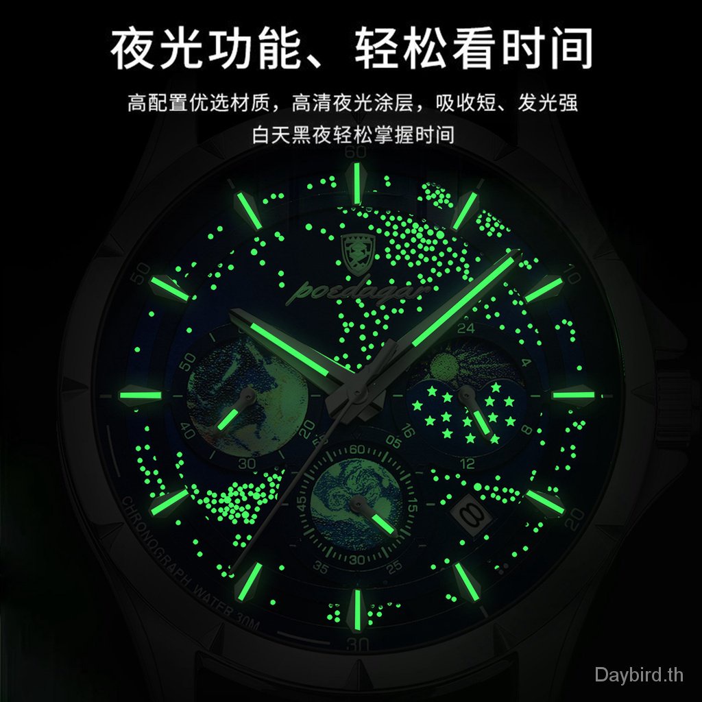 poedagar-swiss-brand-พร้อมส่ง-916-นาฬิกาข้อมือ-มัลติฟังก์ชั่น-กันน้ํา-เรืองแสง-บอกปฏิทิน-โครโนกราฟ-สําหรับผู้ชาย