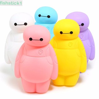 Fishstick1 Kawaii Baymax กระเป๋าซิลิโคนกระเป๋าดินสออเนกประสงค์เครื่องเขียน 6 สี