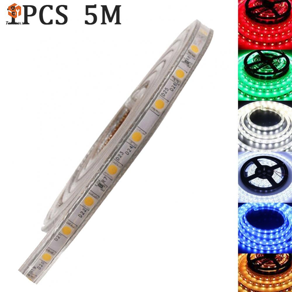 แถบไฟ-led-5050-12v-smd-60-ดวง-ต่อเมตร-ยาว-5-เมตร-กันน้ํา-และประหยัดพลังงาน