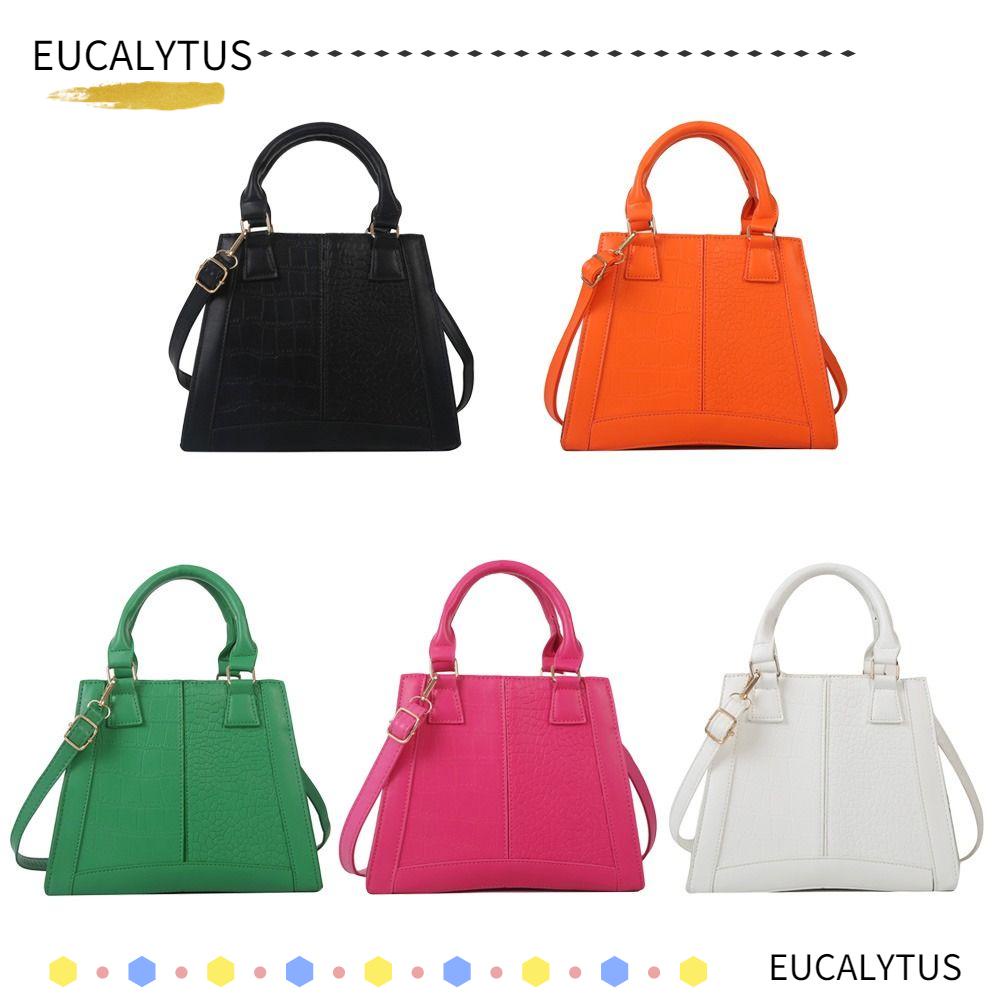 eutus-กระเป๋าสะพายไหล่-หนัง-pu-สีพื้น-แบบพกพา-สําหรับผู้หญิง