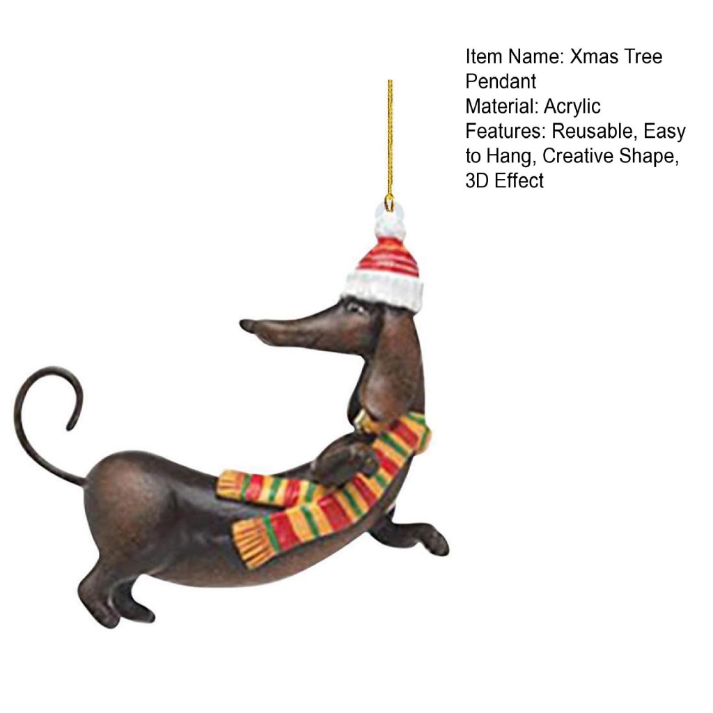 สั่งซื้อเพิ่มเติม-จี้ต้นคริสต์มาส-รูปสุนัขดัชชุน-3d-พร้อมเชือกเส้นเล็ก-สําหรับแขวนตกแต่งปาร์ตี้-เทศกาลคริสต์มาส