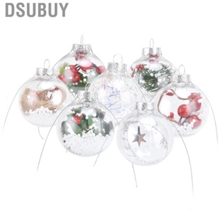 Dsubuy Clear Christmas Ornaments Ball Transparent Plastic Hanging Decor