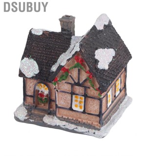 Dsubuy Entatial Christmas Village Set Houses Holiday Ornament Resin