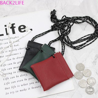 Back2life กระเป๋าสตางค์ หนัง PU ใบเล็ก ใส่บัตรได้ สําหรับผู้ชาย