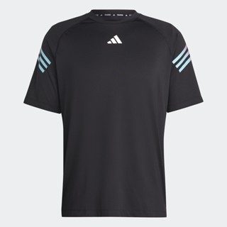 adidas เทรนนิง เสื้อยืดเทรนนิง Train Icons 3-Stripes ผู้ชาย สีดำ HS7520