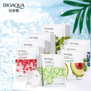 Bioaqua มาร์คหน้า แผ่นมาส์ก สูตรสารสกัดจากพืชและไฮยาลูรอน บำรุงผิวหน้าครบๆ ขนาด 25 กรัม ส่งจากไทย