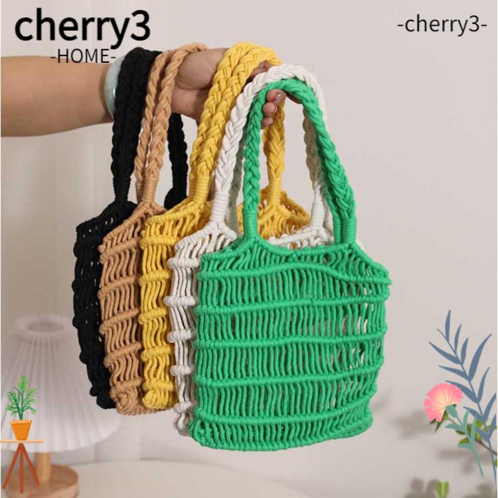 cherry3-กระเป๋าสะพายไหล่-กระเป๋าถือ-ผ้าตาข่าย-ความจุขนาดใหญ่-เหมาะกับเดินชายหาด-สําหรับสตรี