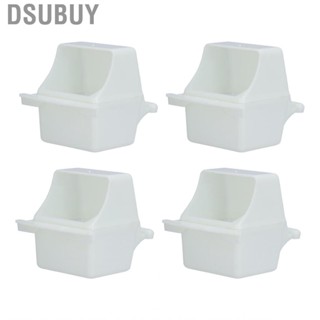 Dsubuy 4 Sets Birds Dispenser Feeder White PP Plastic Hanging Waterer  Feeders RE