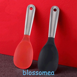 Blossomea ช้อนซิลิโคน สเตนเลส ไม่ติดกระทะ ช้อนข้าว พายข้าว ทําอาหาร ซอส ซุป สลัด ข้าว