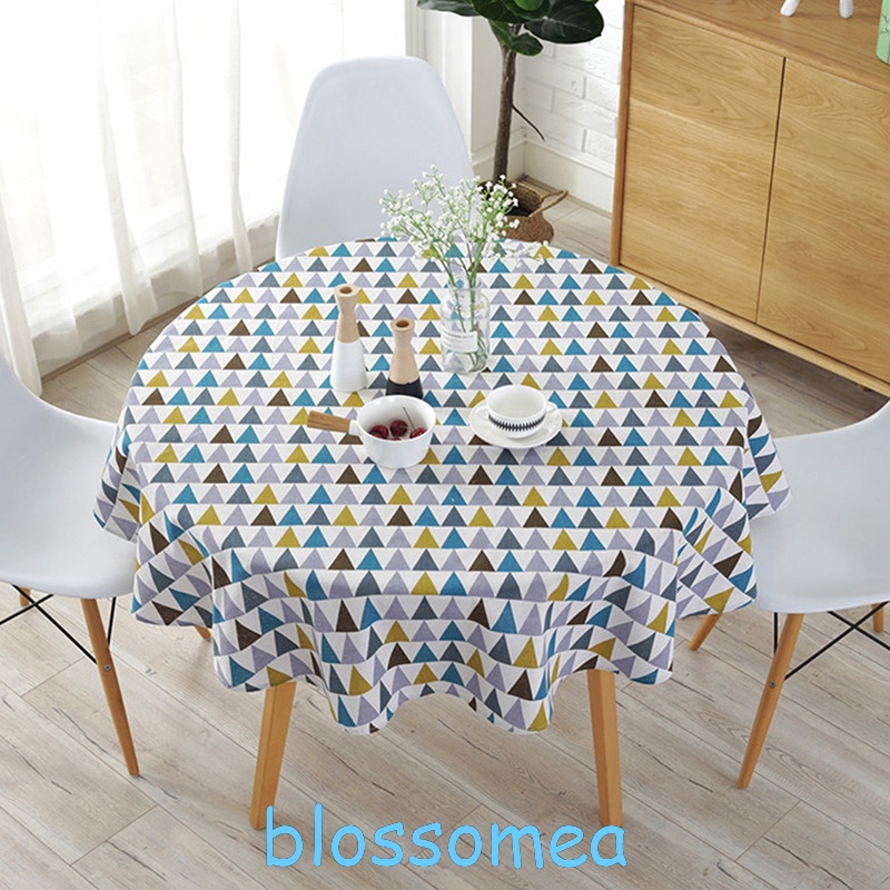 blossomea-ผ้าปูโต๊ะ-ทรงกลม-ผ้าฝ้ายผสมผ้าลินิน-กันน้ํามัน-สไตล์นอร์ดิก-เรียบง่าย-สําหรับบ้าน-งานเลี้ยง-รับประทานอาหาร