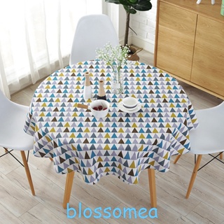 Blossomea ผ้าปูโต๊ะ ทรงกลม ผ้าฝ้ายผสมผ้าลินิน กันน้ํามัน สไตล์นอร์ดิก เรียบง่าย สําหรับบ้าน งานเลี้ยง รับประทานอาหาร