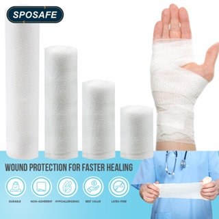 Sposafe ม้วนเทปผ้ากอซ ยืดหยุ่น ระบายอากาศ สําหรับพันแผล 10 ม้วน