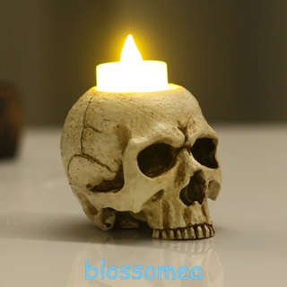 Blossomea เชิงเทียน รูปหัวกะโหลก สไตล์โบราณ สําหรับตกแต่งพื้นหลัง