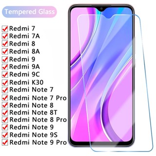 ฟิล์มกระจกนิรภัยกันรอยหน้าจอ 9h สําหรับ Redmi 7 8 8A 9 9A 9C K30 Redmi Note 7 8 8T 9 5G 9S 10