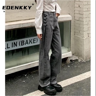 EOENKKY  กางเกงขายาว กางเกงเอวสูง สไตล์เกาหลี แฟชั่น 2023 NEW  Chic Comfortable ins สวย A23L06T 36Z230909