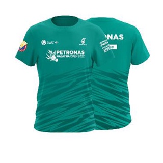 Petronas เสื้อยืดแบดมินตัน สีเขียว / Baju Microfiber Jersi / Jersey Sublimation