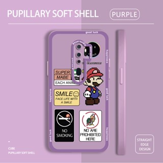 สําหรับ OPPO A3S A5 A5S A7 Realme C1 A12 A12S A12E A9 2020 A59 A59S F1S A71 เคสโทรศัพท์มือถือ ซิลิโคนนิ่ม TPU กันกระแทก ป้องกันเต็มกล้อง ลายการ์ตูนมาริโอ้น่ารัก