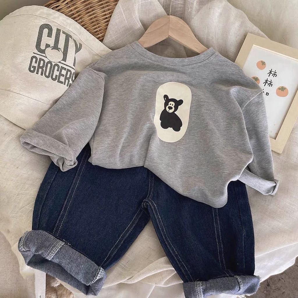 พร้อมส่ง-ขายดี-เสื้อยืดคอกลม-แขนยาว-ผ้าฝ้าย-100-ลายการ์ตูน-แฟชั่นฤดูใบไม้ผลิ-ฤดูใบไม้ร่วง-สไตล์เกาหลี-ญี่ปุ่น-สําหรับเด็กผู้ชาย-และเด็กผู้หญิง-2023
