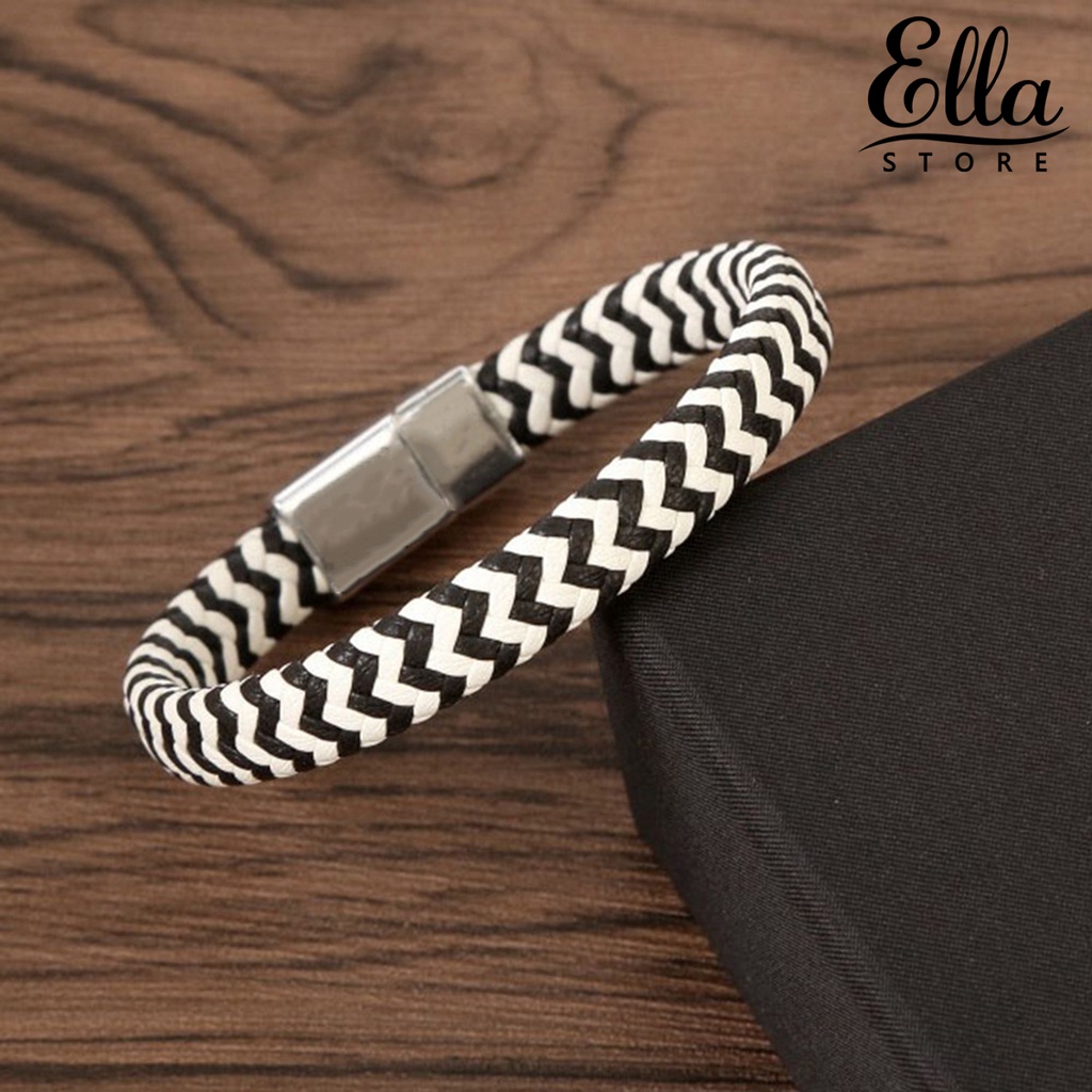 ellastore123-สร้อยข้อมือเชือกถัก-หลายชั้น-แบบพกพา-ใส่สบาย-สําหรับตกแต่ง