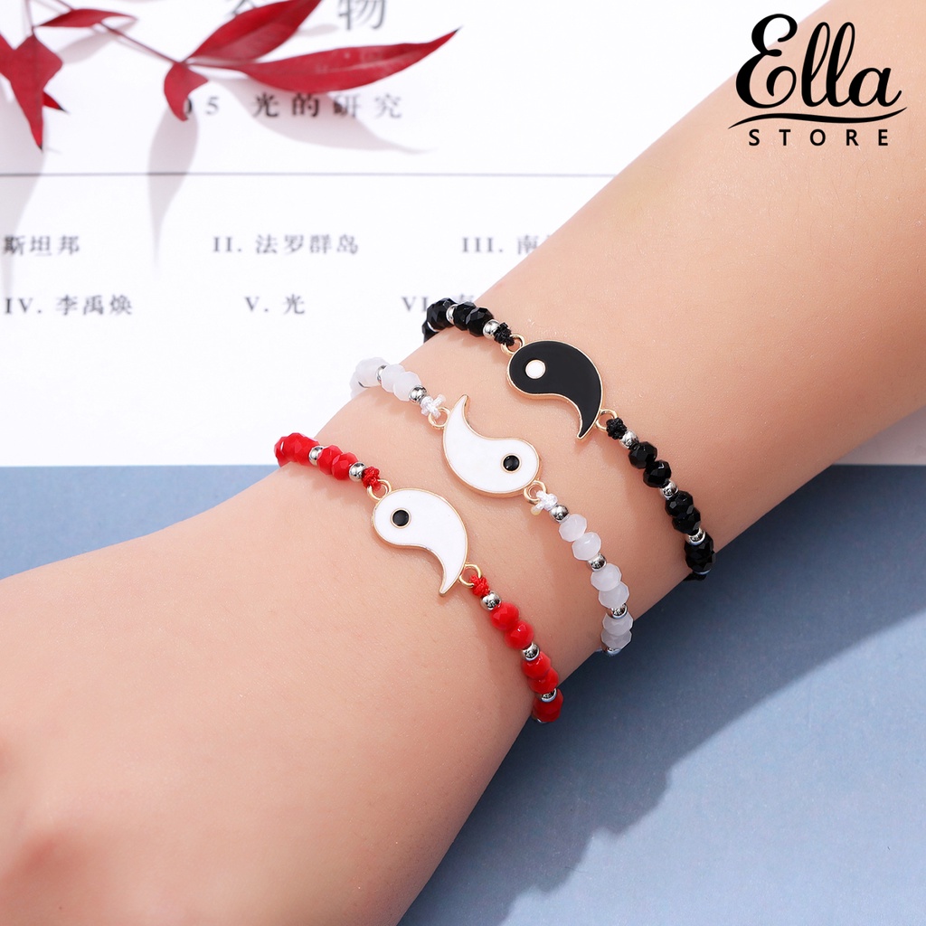 ellastore123-สร้อยข้อมือถัก-แฮนด์เมด-ปรับขนาดได้-เครื่องประดับแฟชั่น-สําหรับผู้หญิง-12-ชิ้น