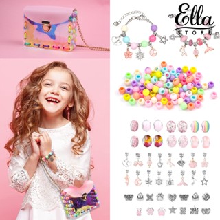 Ellastore123 ชุดลูกปัด หลากสี สําหรับทําเครื่องประดับ สร้อยคอ สร้อยข้อมือ แฮนด์เมด DIY 158 ชิ้น ต่อชุด