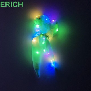 Erich ยางรัดผม เรืองแสง โบว์ LED ยางรัดผม เครื่องประดับผม ยืดหยุ่น ผู้หญิง