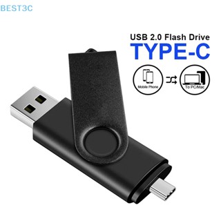 Best3c 2 in 14G 32G 64G Type C USB 2.0 แฟลชไดรฟ์หน่วยความจํา OTG ใช้คู่ ขายดี