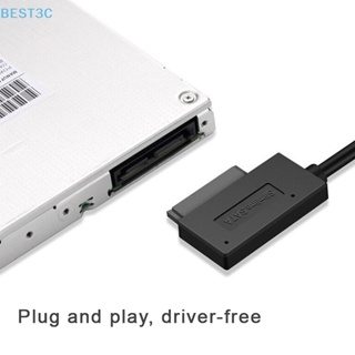 Best3c อะแดปเตอร์แปลงสายเคเบิ้ล USB 2.0 Mini Sata II 7 + 6 13Pin สําหรับแล็ปท็อป CD DVD