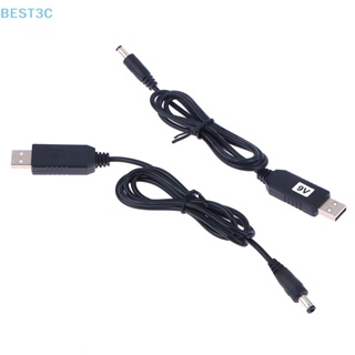 Best3c โมดูลอะแดปเตอร์แปลงพลังงาน USB DC 5V เป็น DC 9V 12V 2.1x5.5 มม. ตัวผู้